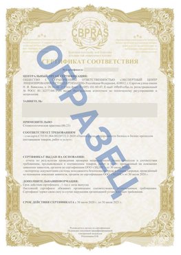 Образец Сертификат СТО 01.064.00220722.2-2020 Красноуфимск Сертификат СТО 01.064.00220722.2-2020 