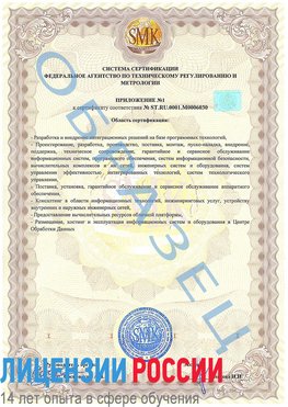 Образец сертификата соответствия (приложение) Красноуфимск Сертификат ISO 27001