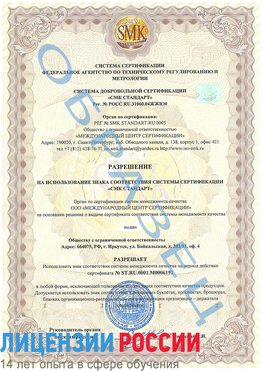 Образец разрешение Красноуфимск Сертификат ISO 50001